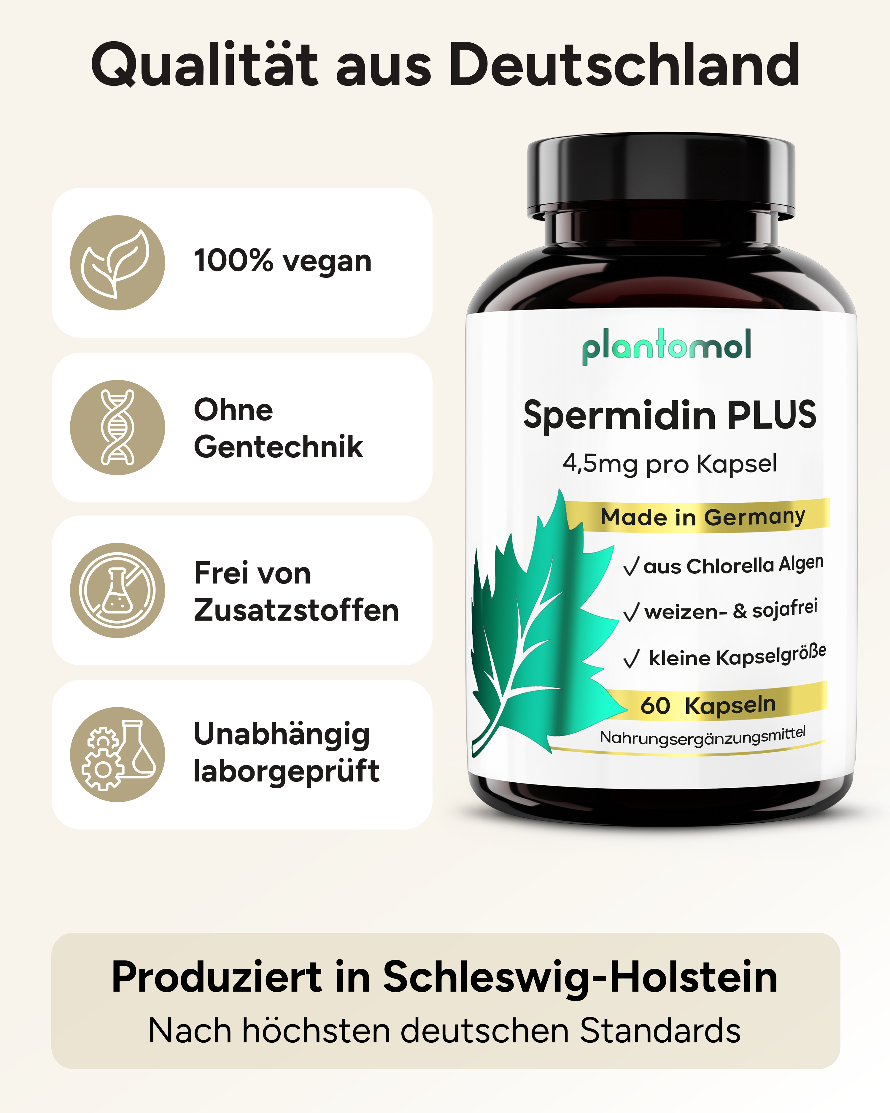 Spermidin PLUS - 4,5mg Spermidin pro Kapsel