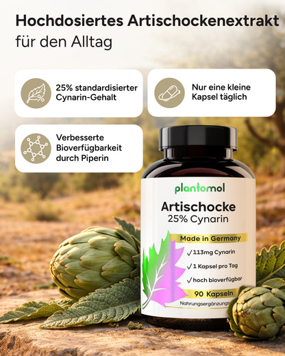 Artischocken-Extrakt - 113mg Cynarin pro Kapsel