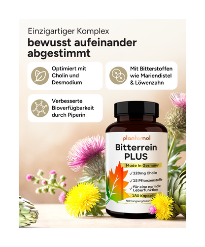 Bitterrein PLUS - Mariendistel, Artischocke und Löwenzahn