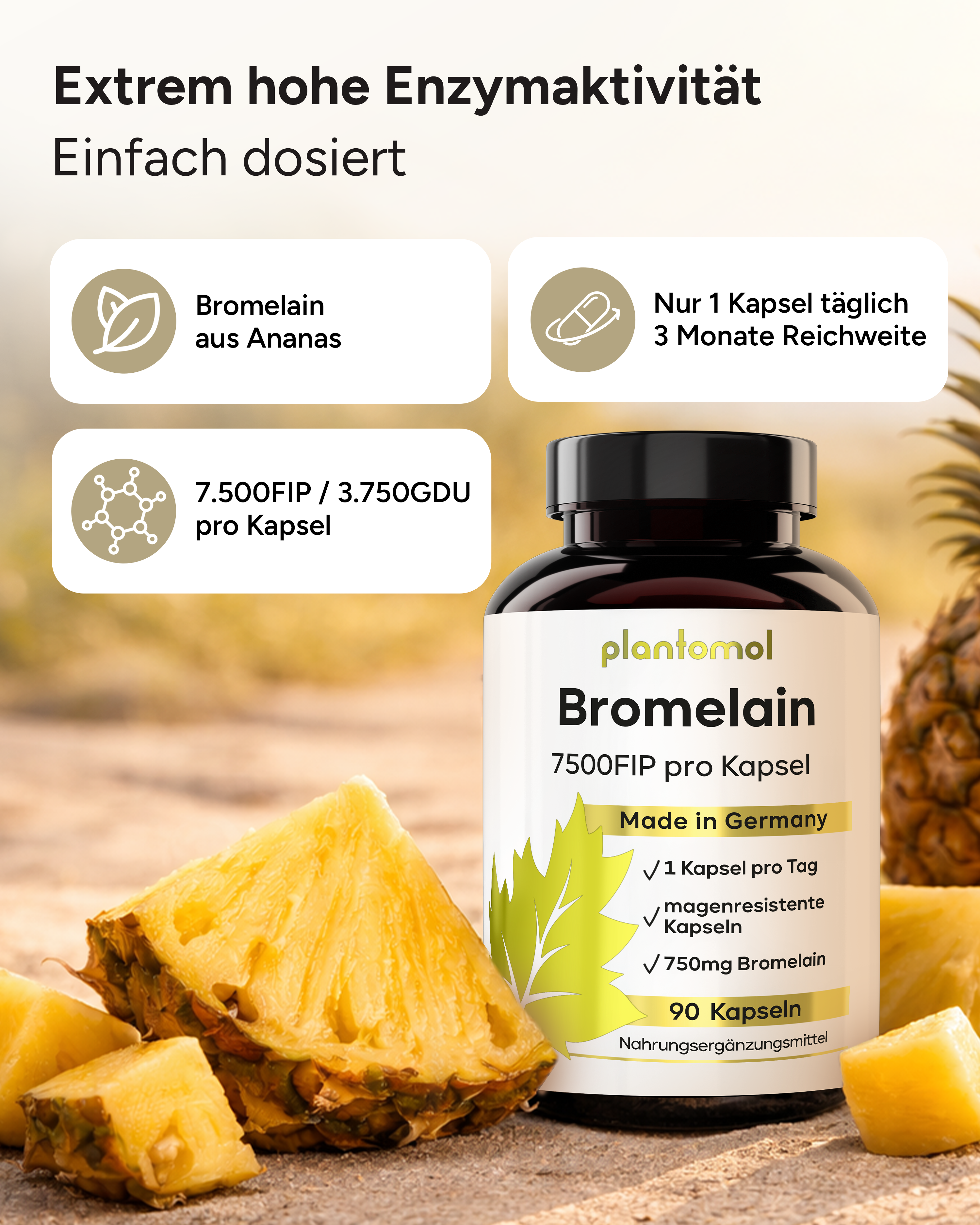 Bromelain - 7500FIP pro Kapsel