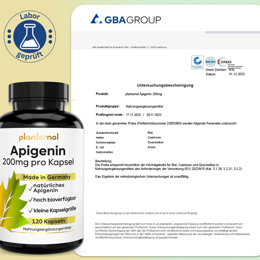 
                      
                        Apigenin - 200mg pro Kapsel
                      
                    