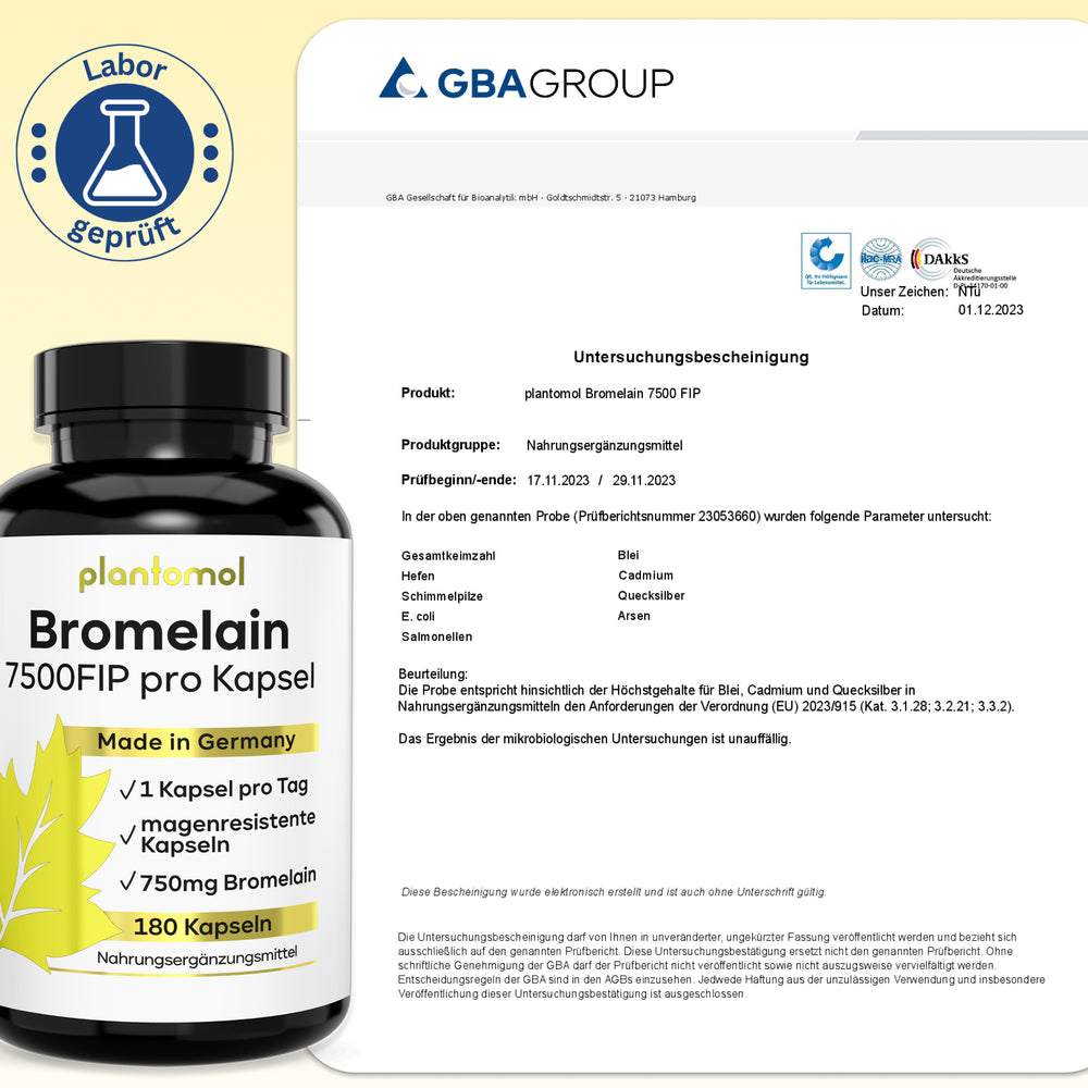
                      
                        Bromelain - 7500FIP pro Kapsel
                      
                    