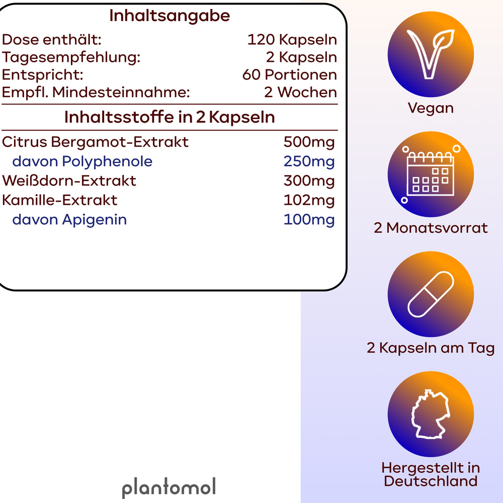 
                      
                        Citrus Komplex - Abendroutine mit 100mg Apigenin und 250mg Polyphenole pro Tag
                      
                    