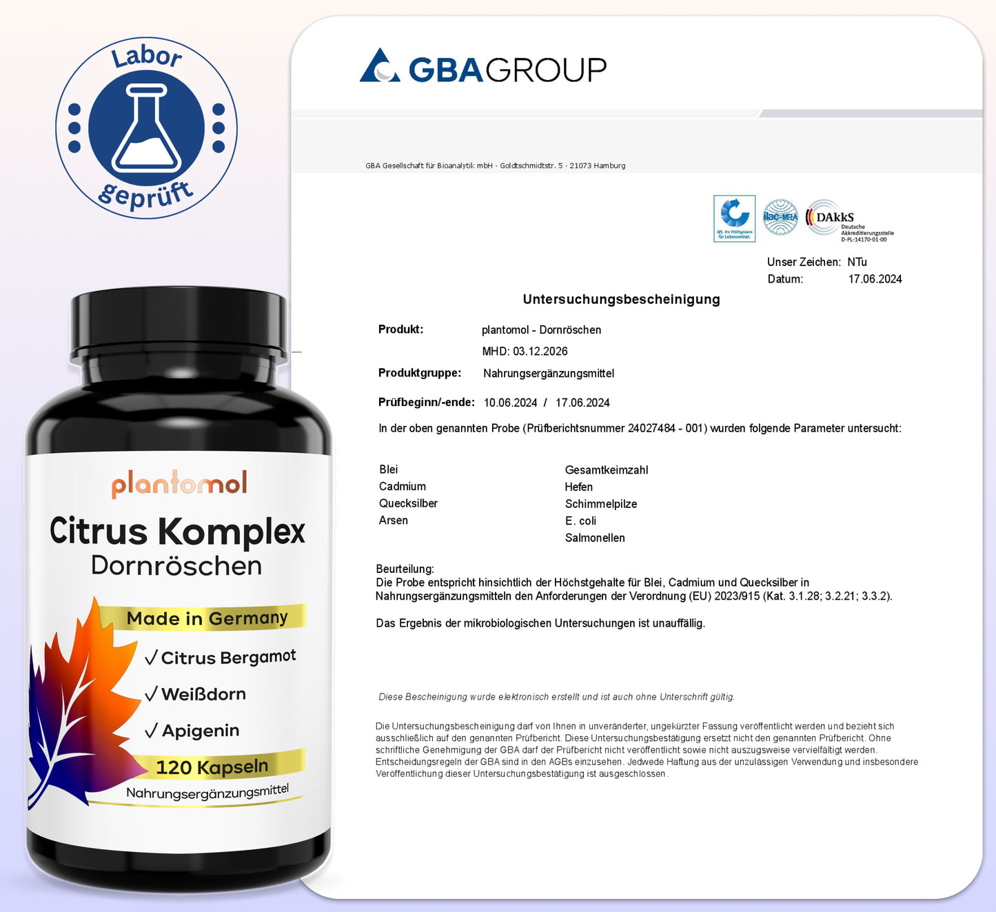 Citrus Komplex - Abendroutine mit 100mg Apigenin und 250mg Polyphenole pro Tag