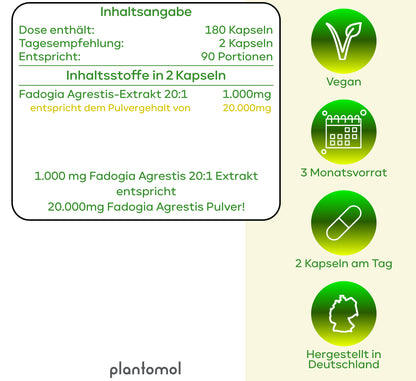 Fadogia Agrestis - 20:1 Extraktverhältnis