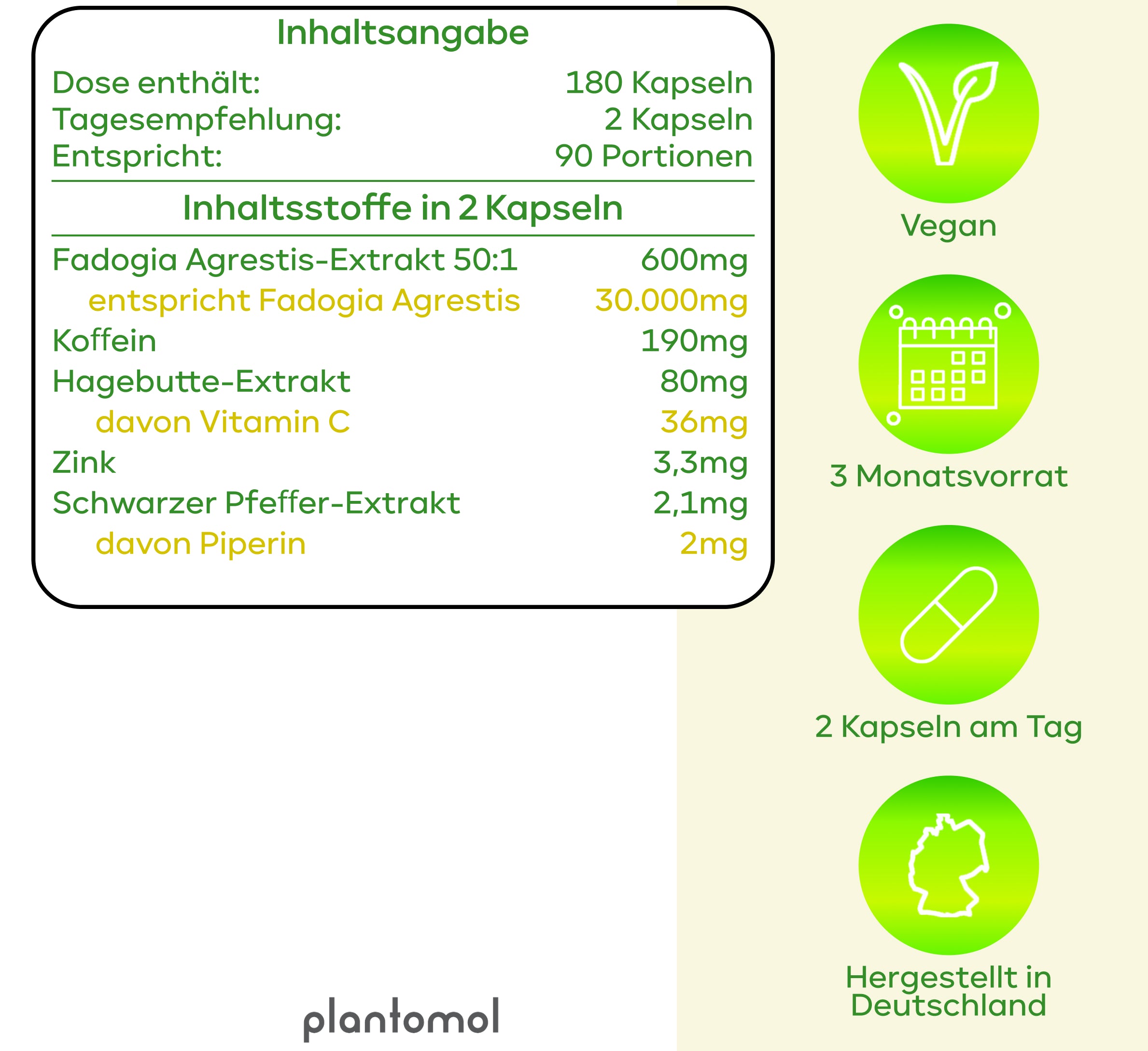 Fadogia Agrestis - 50:1 Extrakt mit Koffein