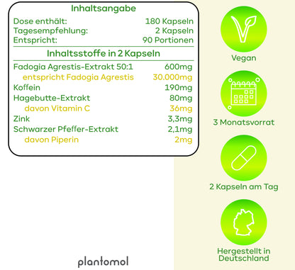Fadogia Agrestis - 50:1 Extrakt mit Koffein