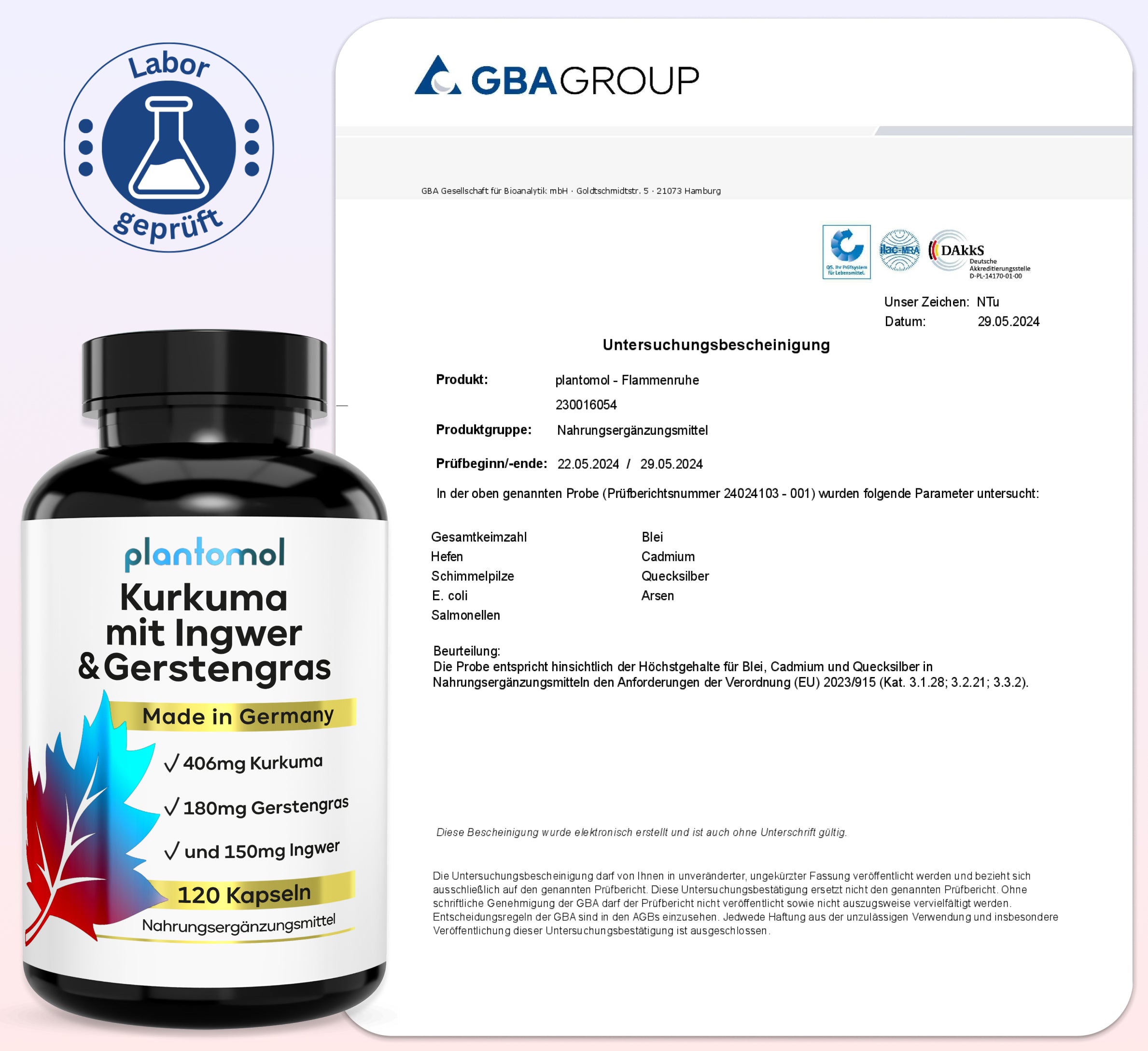 Flammenruhe - Kurkuma, Gerstengras und Ingwer