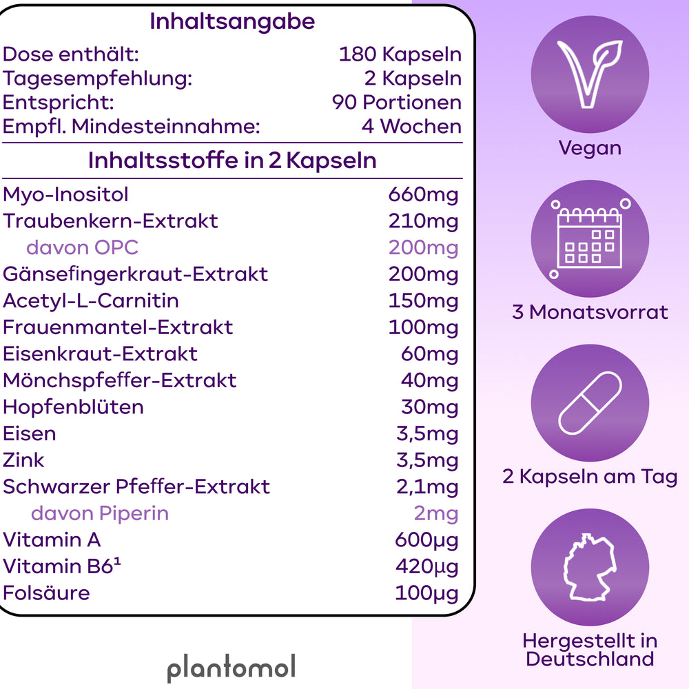 
                      
                        Hormella PMS Komplex - Myo-Inositol, Gänsefingerkraut und OPC
                      
                    