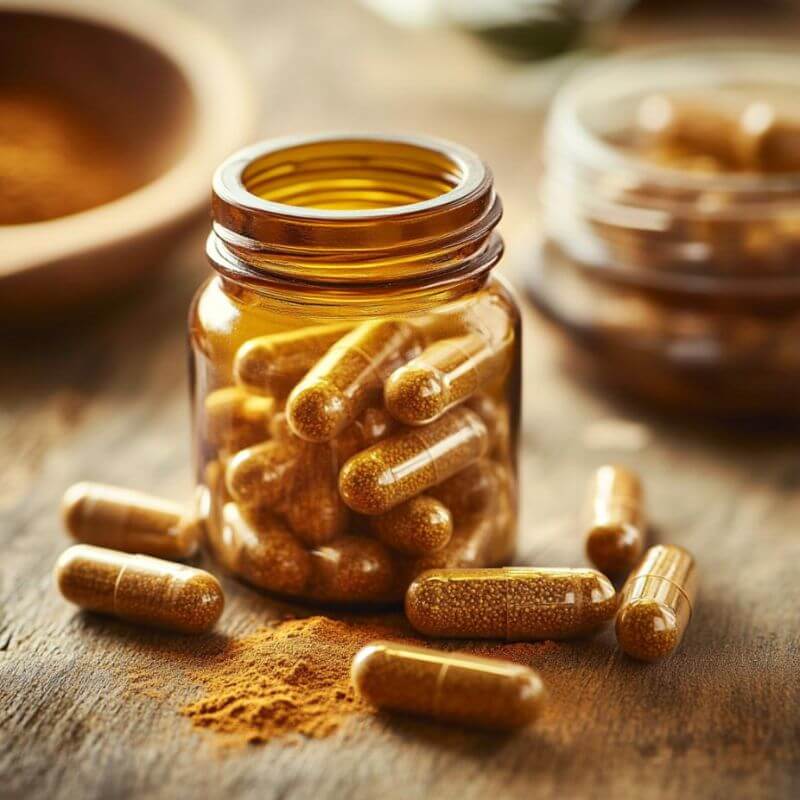 Kakaofluss Spermidin Kapseln mit Kaffee