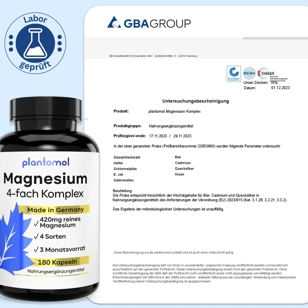 
                      
                        Magnesium - 4-fach Komplex
                      
                    