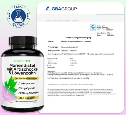 Mariendistel Komplex - mit Löwenzahn & Artischocke