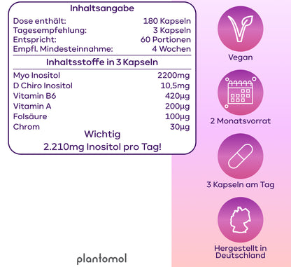 Myo-Inositol Komplex - mit D-Chiro-Inositol, Vitaminen und Chrom