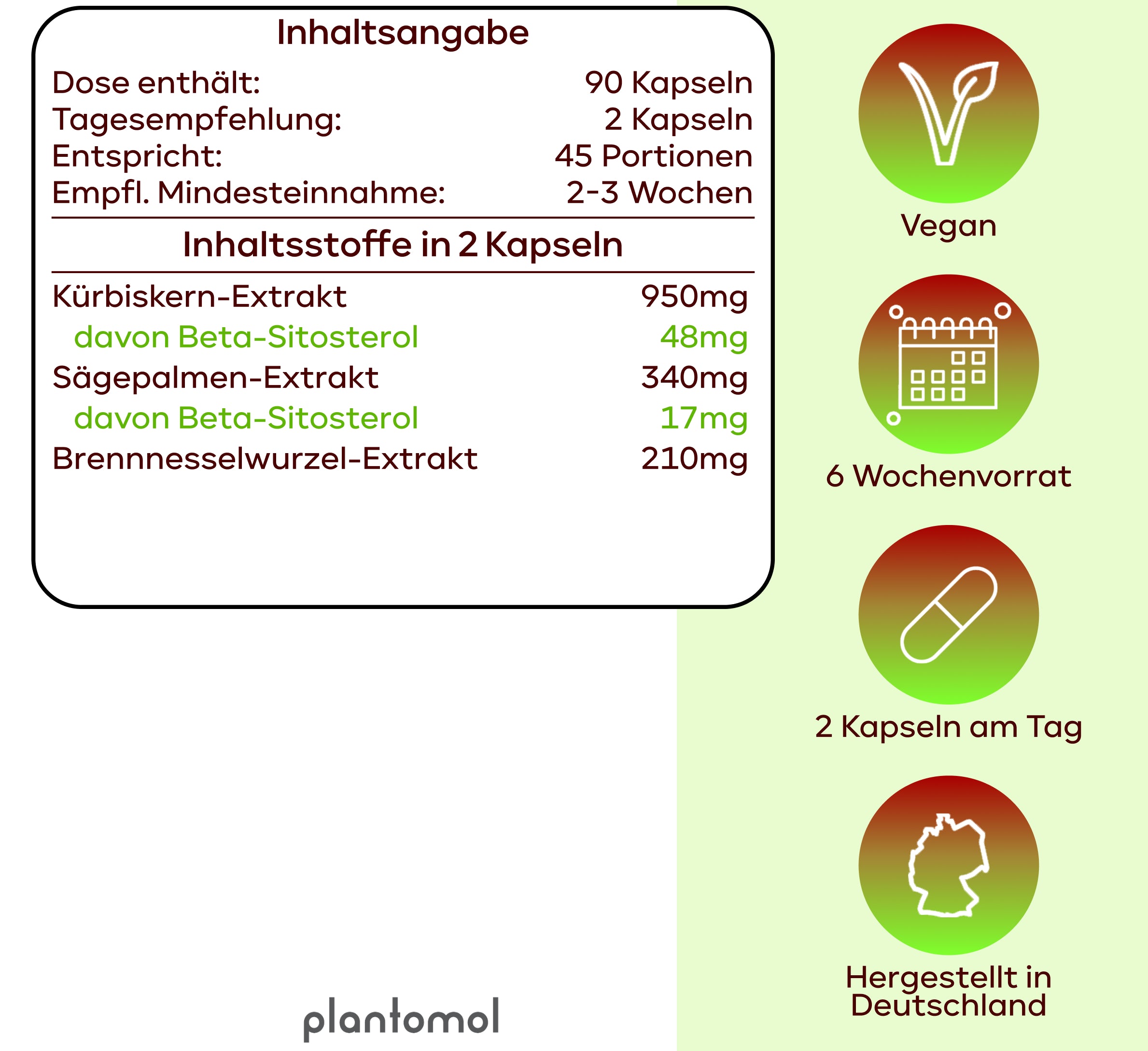Prosta Trio - Kürbiskern-, Sägepalmen,- Brennnesselwurzel-Extrakt