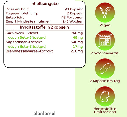 Prosta Trio - Kürbiskern-, Sägepalmen,- Brennnesselwurzel-Extrakt