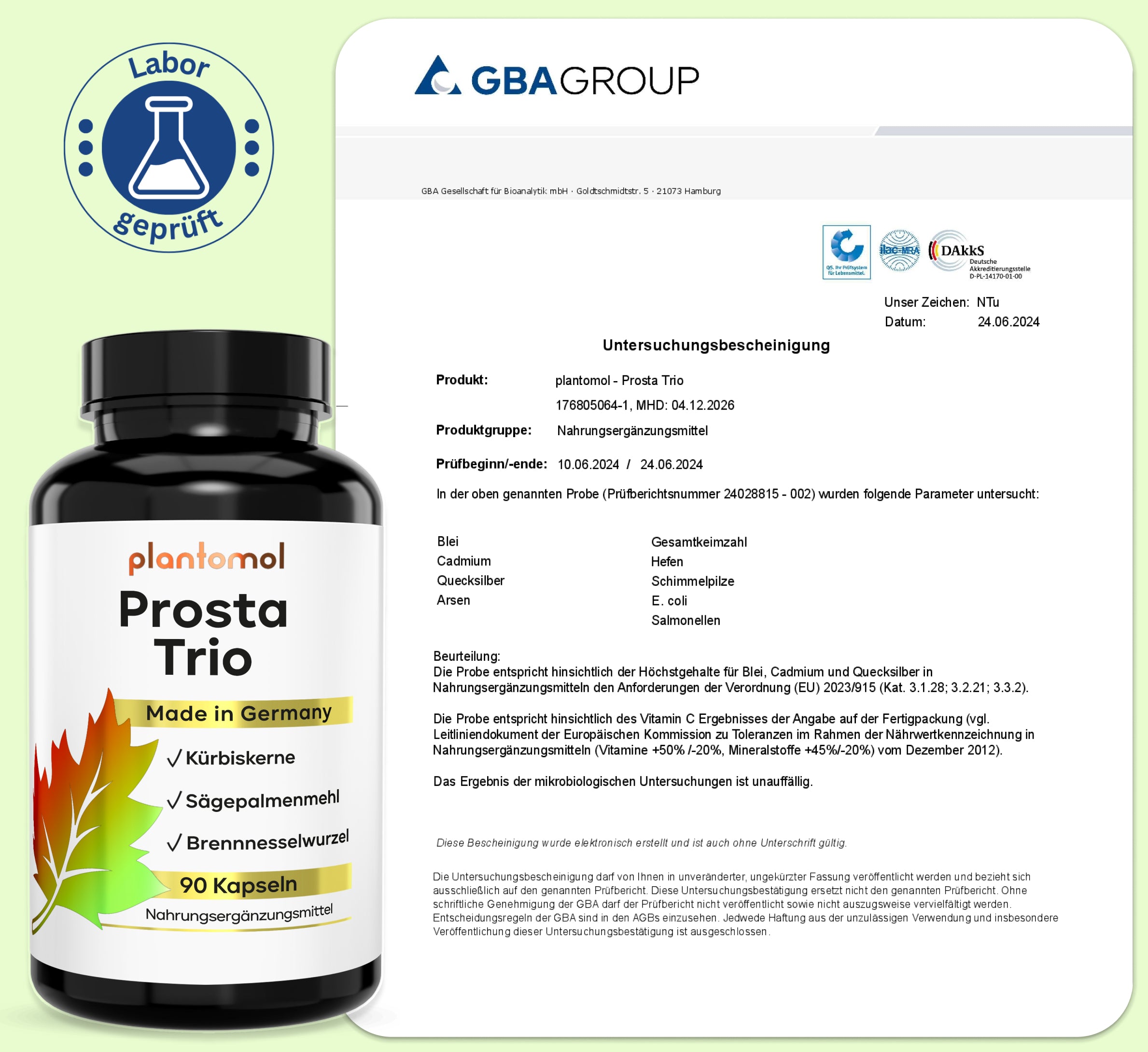 Prosta Trio - Kürbiskern-, Sägepalmen,- Brennnesselwurzel-Extrakt