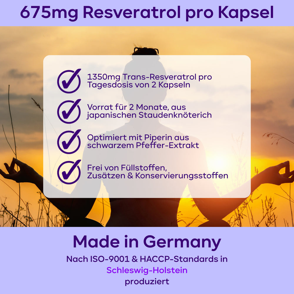 
                      
                        Resveratrol PLUS - 1350mg Trans-Resveratrol pro Tag
                      
                    