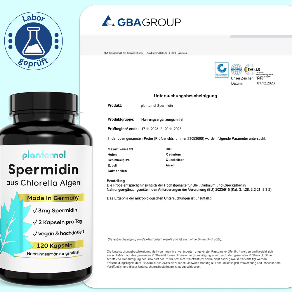 
                      
                        Spermidin - 3mg Spermidin pro Tag
                      
                    