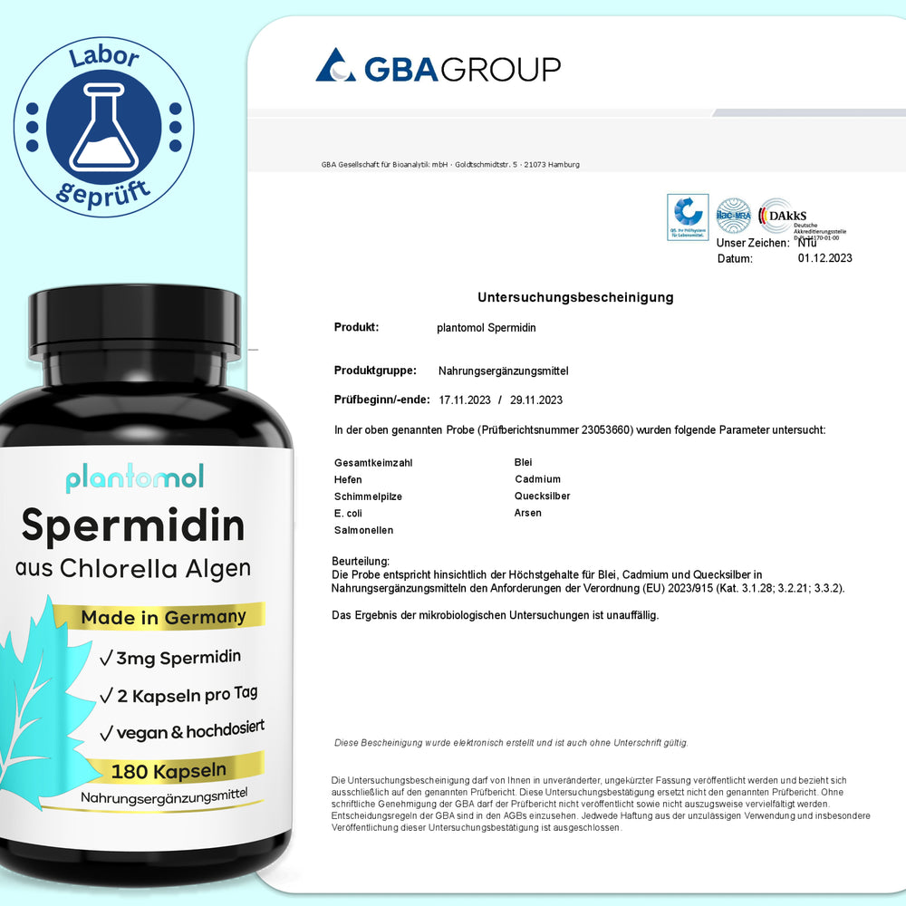 
                      
                        Spermidin - 3mg Spermidin pro Tag
                      
                    