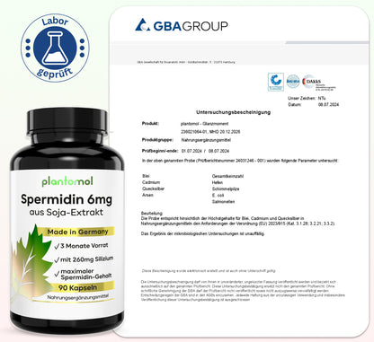 Spermidin - 6mg Spermidin mit Silizium Extrakt