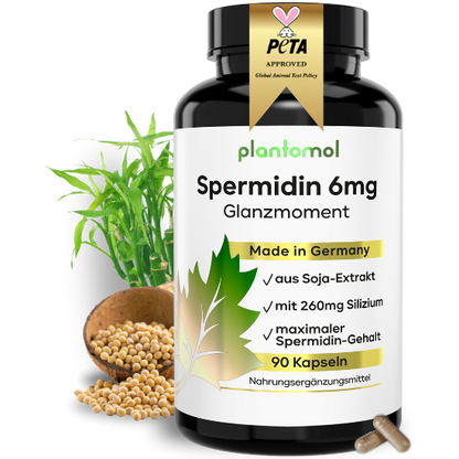 Spermidin Glanzmoment Kapseln mit Silizium