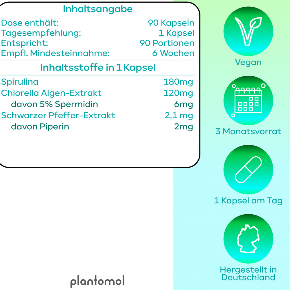 
                      
                        Spermidin MAX - 6mg pro Kapsel, mit Pfeffer
                      
                    