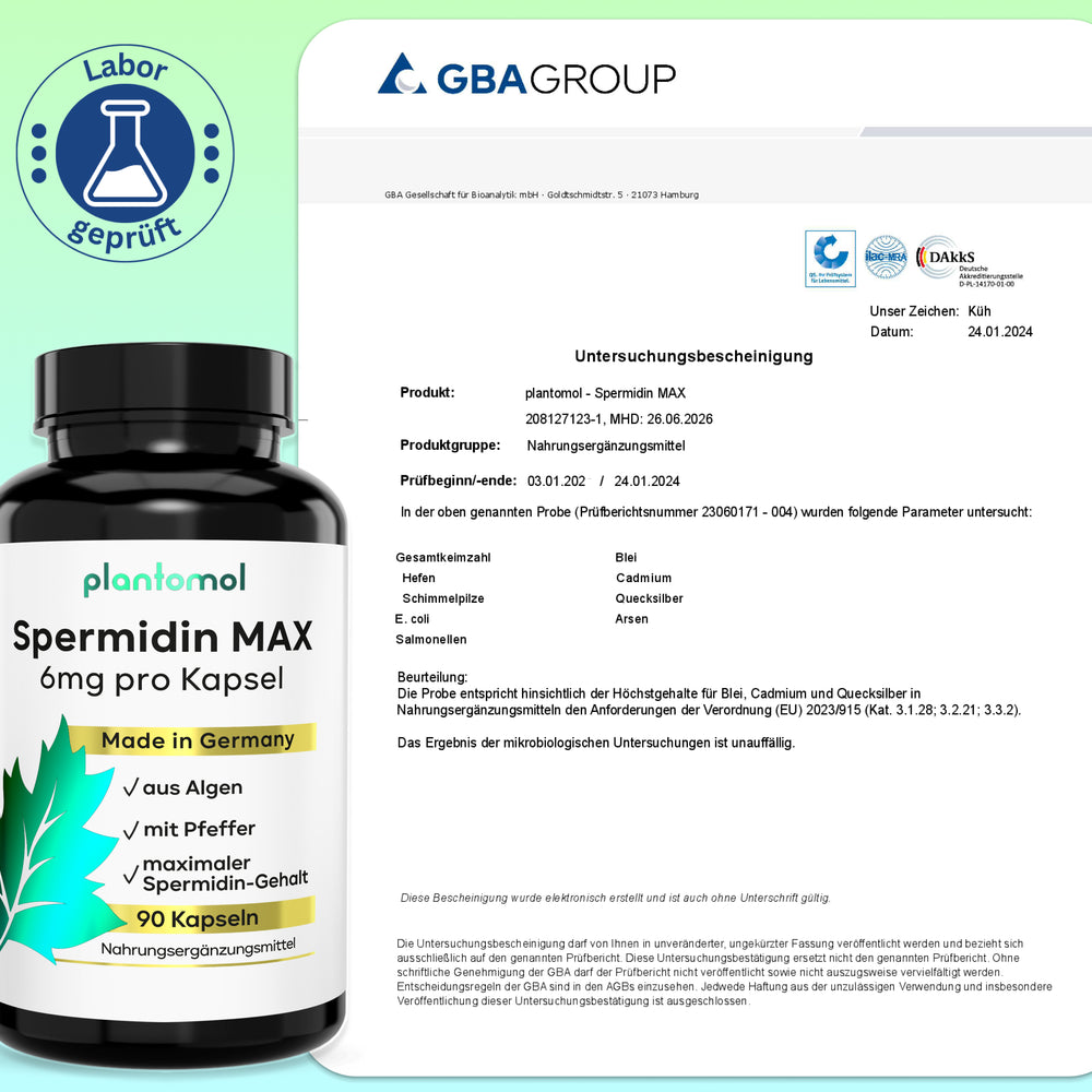 
                      
                        Spermidin MAX - 6mg pro Kapsel, mit Pfeffer
                      
                    