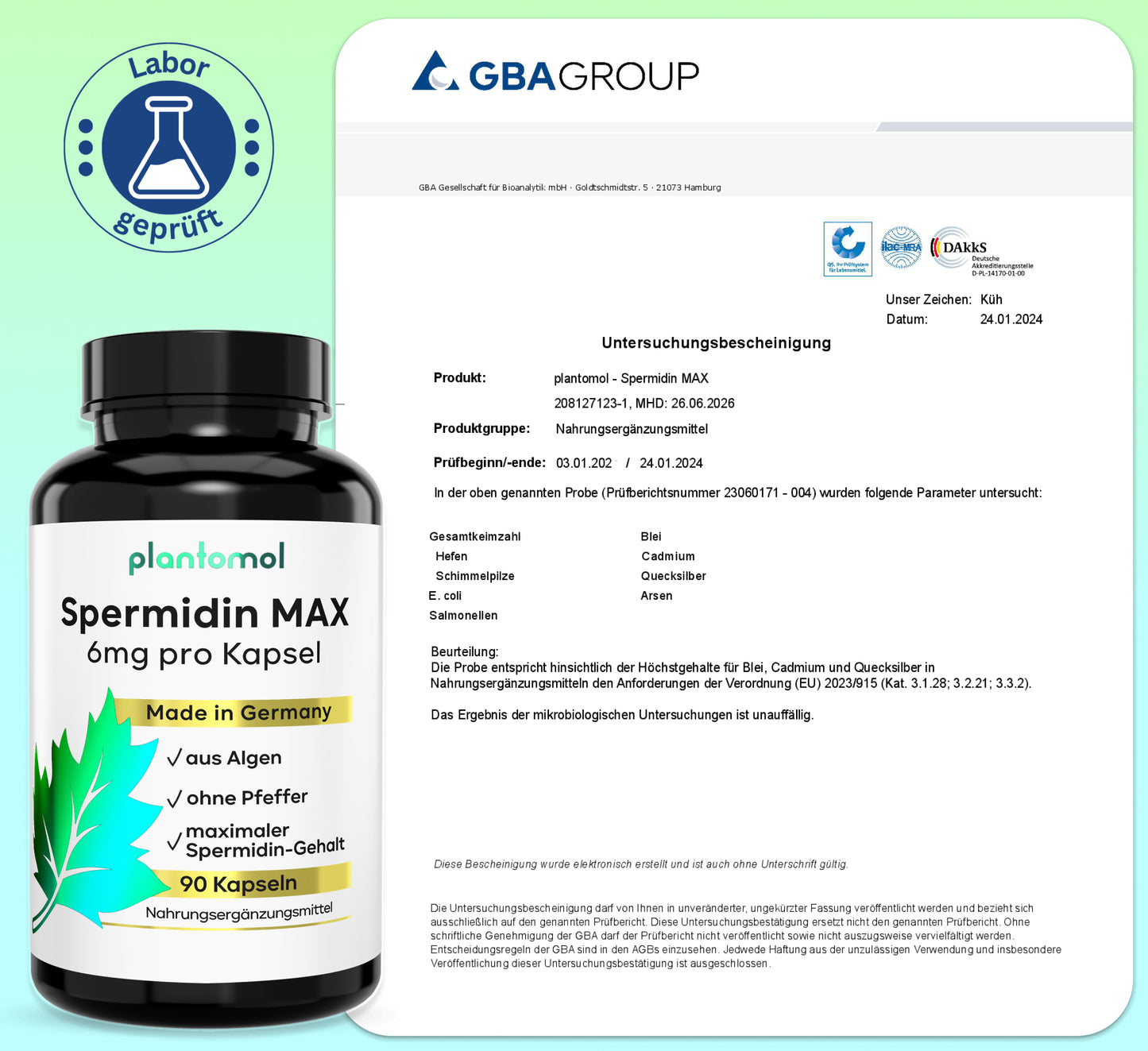 Spermidin MAX - 6mg pro Kapsel, ohne Pfeffer