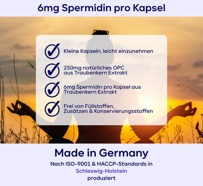 Spermidin-OPC - 6mg Spermidin mit 250mg OPC pro Kapsel