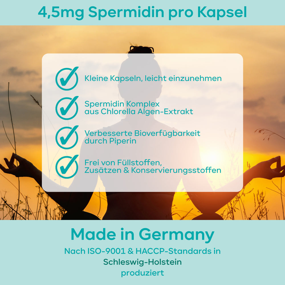 
                      
                        Spermidin PLUS - 4,5mg Spermidin pro Kapsel
                      
                    
