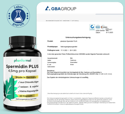 Spermidin PLUS - 4,5mg Spermidin pro Kapsel