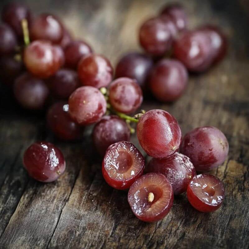 Traubenkerne und Trauben