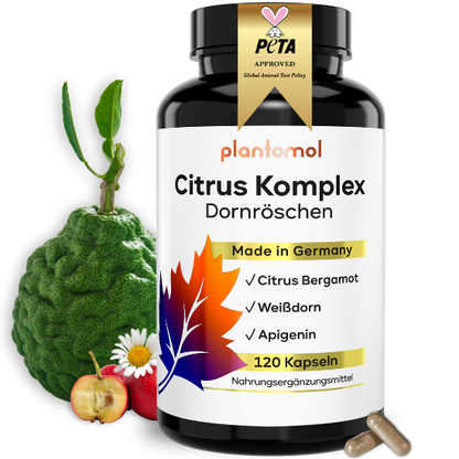Citrus Komplex - Abendroutine mit 100mg Apigenin und 250mg Polyphenole pro Tag