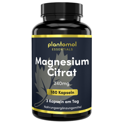 Magnesium Citrat - 500mg als Tri-Magnesium-Dicitrat pro Kapsel