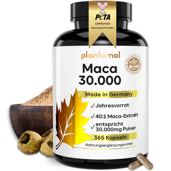 Maca 30.000 - 750mg Maca 40:1 Extrakt pro Kapsel