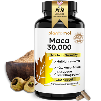 Maca 30.000 - 750mg Maca 40:1 Extrakt pro Kapsel