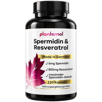 Spermidin-Resveratrol - 6mg Spermidin mit 800mg Trans-Resveratrol pro Tag